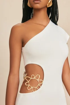 Dresses|Knits>Cult Gaia ADRIAN KNIT DRESS - Off White