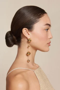 Earrings|Jewelry>Cult Gaia ADRIENNE EARRING - Shiny Brass