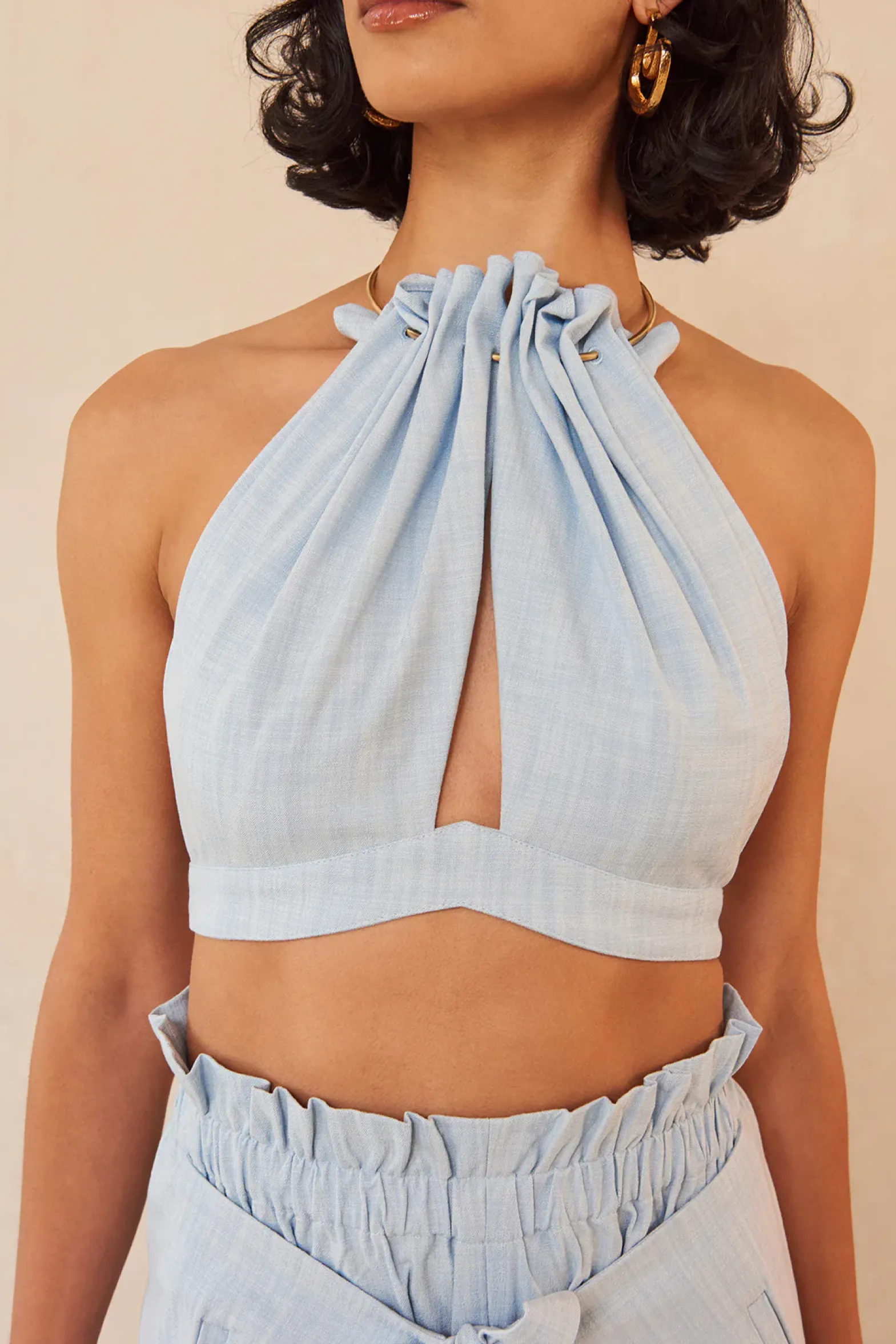 Sets|Tops>Cult Gaia ANAHITA TOP - Ice Blue