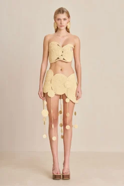 Bottoms>Cult Gaia ANYA SKIRT - Natural