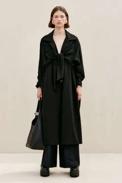 Outerwear>Cult Gaia APRIL TRENCH COAT - Black