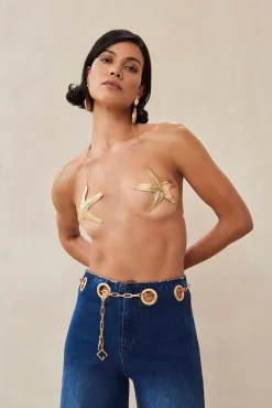Body Jewelry|Jewelry>Cult Gaia ARIELLA BRA - Shiny Brass