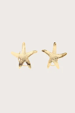 Earrings|Jewelry>Cult Gaia ARIELLA EARRING - Shiny Brass