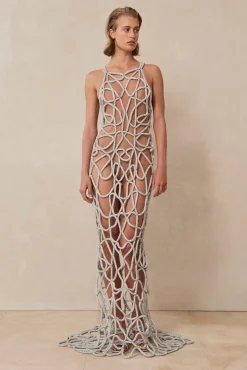 Gowns>Cult Gaia ARYA RHINESTONE GOWN - Clear
