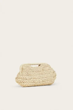 Clutches>Cult Gaia AURORA LARGE CLUTCH - Natural