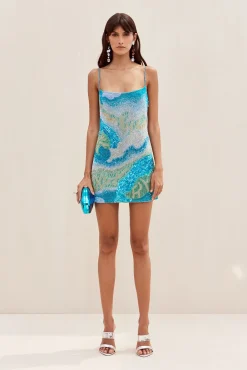 Dresses>Cult Gaia BEBE DRESS - Landscape Print