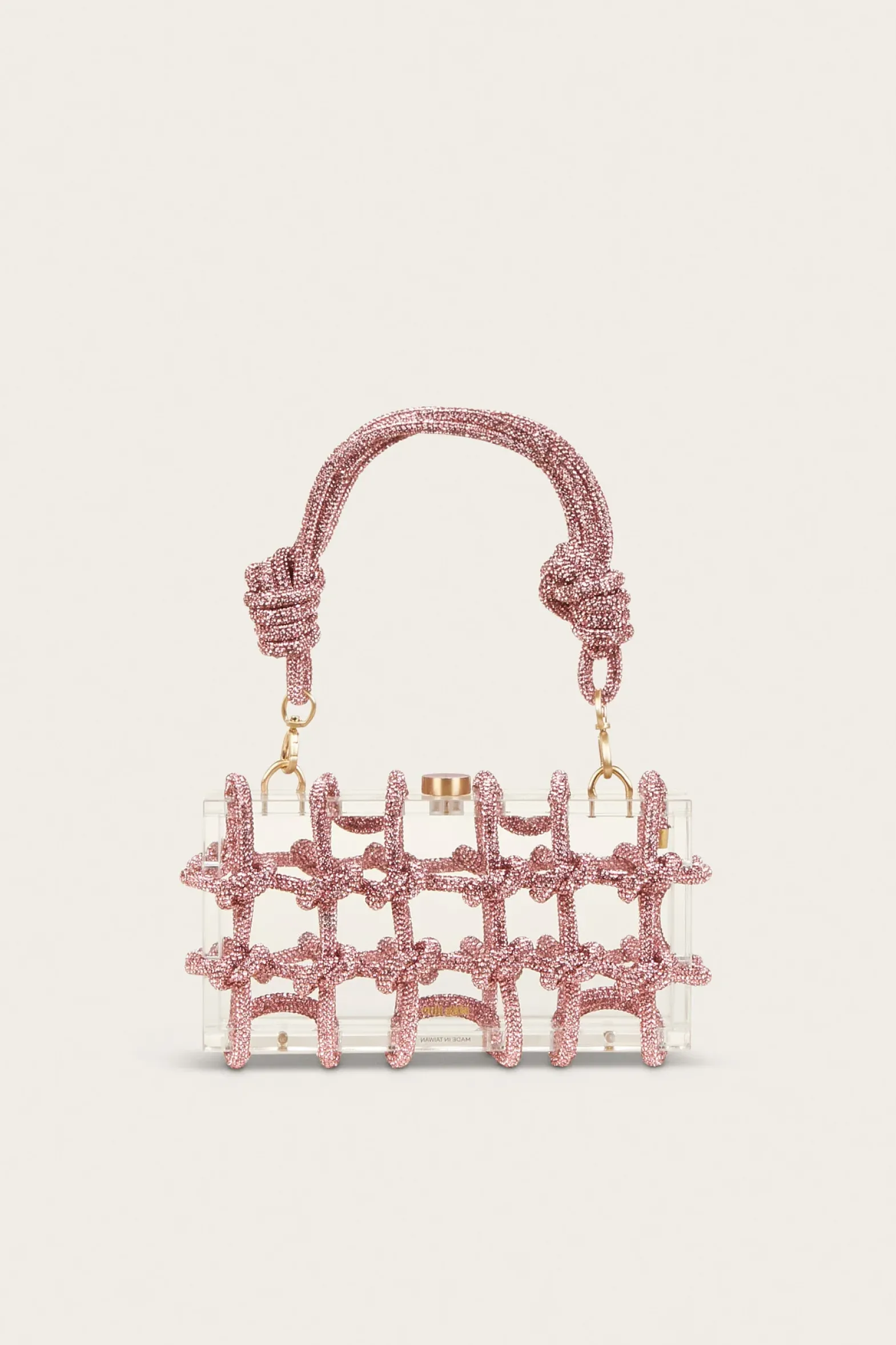 Shoulder Bags|Mini Bags>Cult Gaia BESS RHINESTONE SHOULDER BAG - Shell Pink