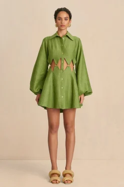 Dresses>Cult Gaia BEY DRESS - Palm