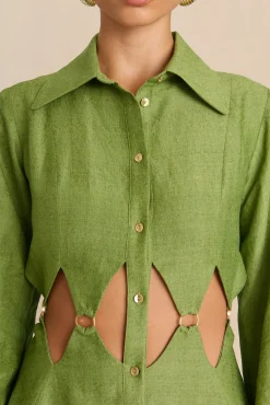 Dresses>Cult Gaia BEY DRESS - Palm