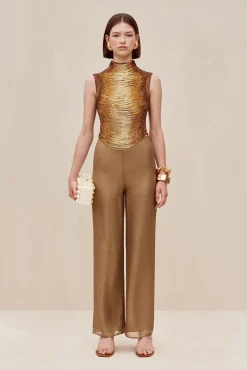 Bottoms>Cult Gaia BISOU PANT - Gold
