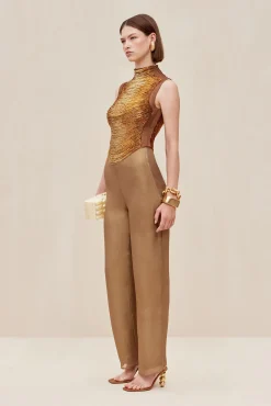Bottoms>Cult Gaia BISOU PANT - Gold