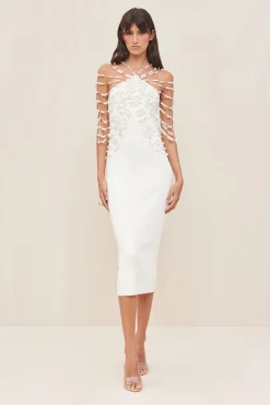 Knits|Dresses>Cult Gaia CECELIA KNIT DRESS - Off White