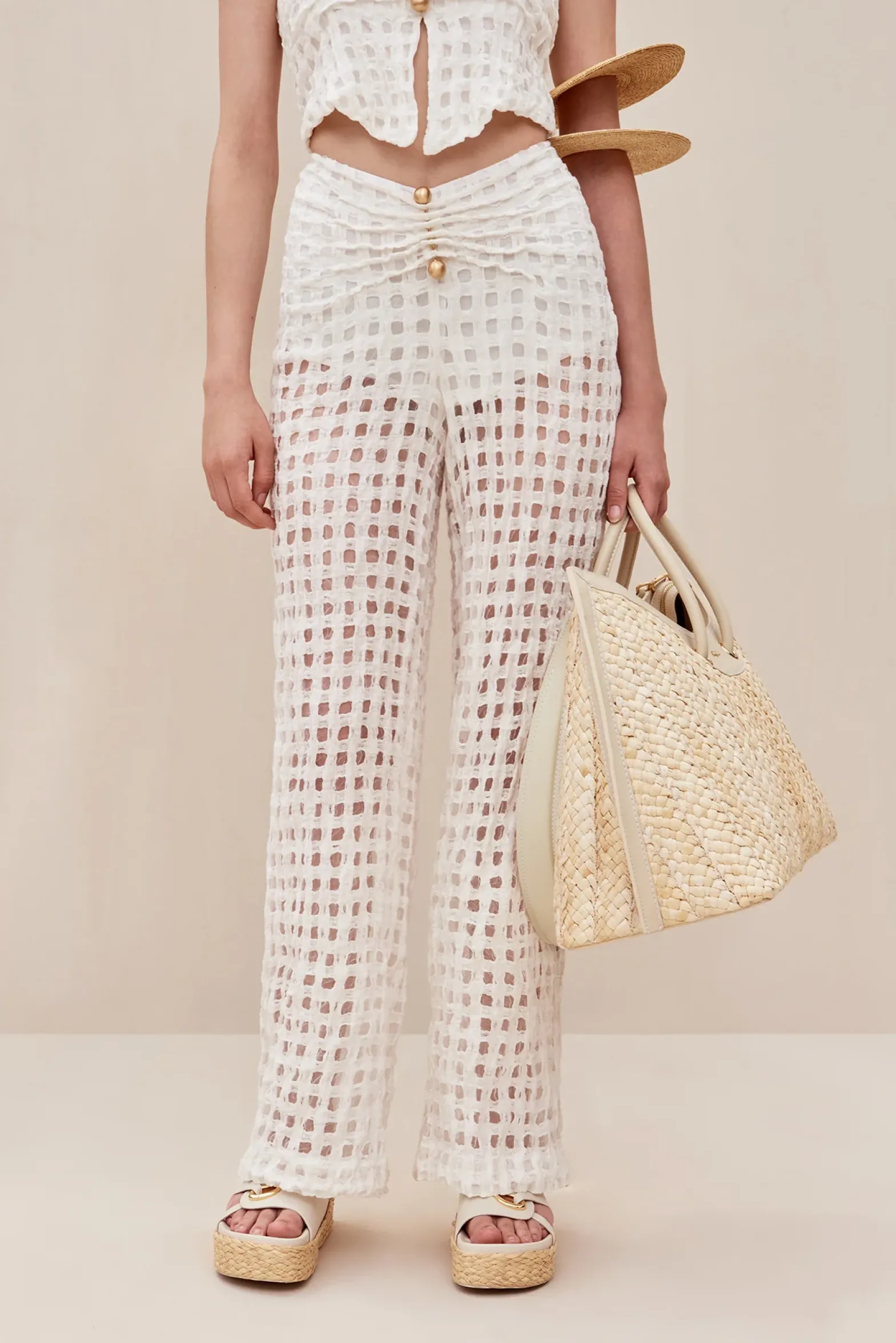 Sets|Bottoms>Cult Gaia CELYSE PANT - Off White