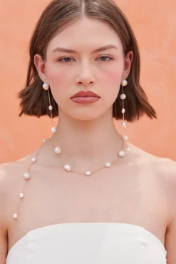 Earrings|Jewelry>Cult Gaia CLEIA EARRING - Pearl