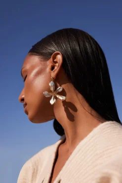 Earrings|Jewelry>Cult Gaia DELLA EARRING - Pearl
