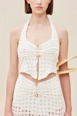 Tops|Sets>Cult Gaia ELLIN TOP - Off White