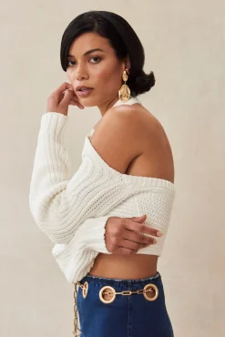Tops|Knits>Cult Gaia ELYSE KNIT TOP - Off White