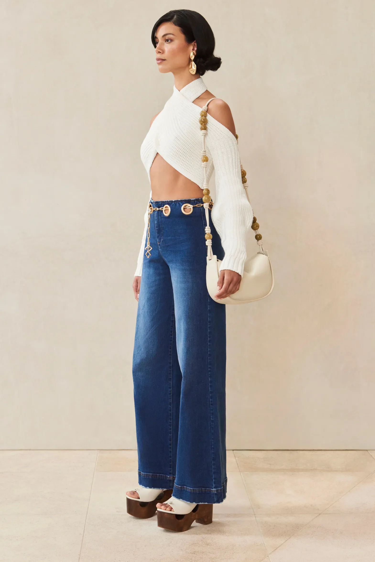 Tops|Knits>Cult Gaia ELYSE KNIT TOP - Off White