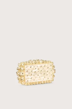 Clutches>Cult Gaia EOS CLUTCH - STUDDED IVORY Ivory / Shiny Brass