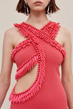 Knits|Dresses>Cult Gaia ERVIN KNIT DRESS - Sunkiss