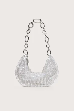 Shoulder Bags|Mini Bags>Cult Gaia ESTRELLA MINI SHOULDER BAG - RHINESTONE Clear