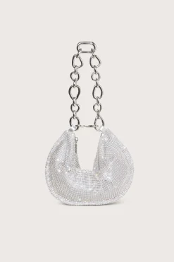 Shoulder Bags|Mini Bags>Cult Gaia ESTRELLA MINI SHOULDER BAG - RHINESTONE Clear