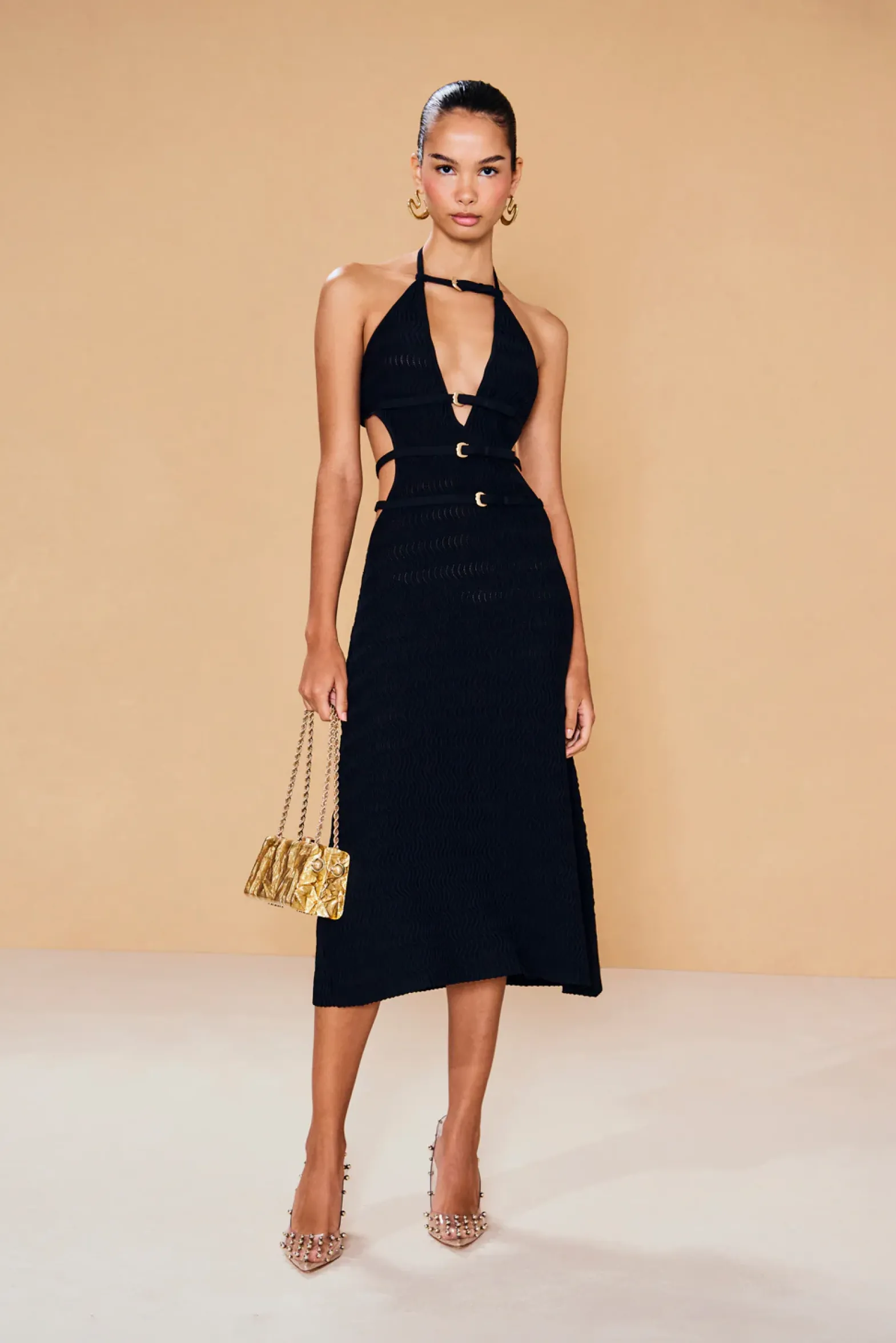 Knits>Cult Gaia EVALEIGH KNIT DRESS - Black