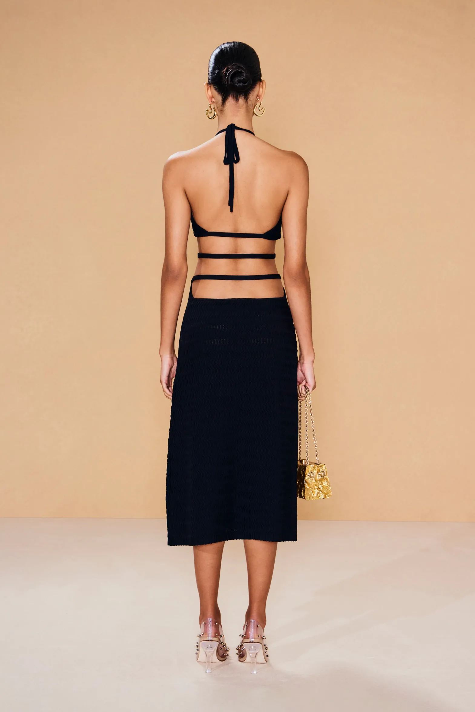 Knits>Cult Gaia EVALEIGH KNIT DRESS - Black