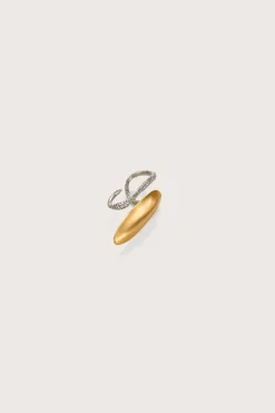 Rings|Jewelry>Cult Gaia FIORE RING - Brushed Brass