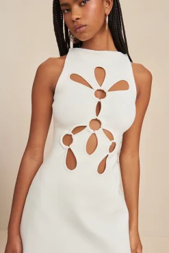 Dresses>Cult Gaia FRANCO KNIT DRESS - Off White