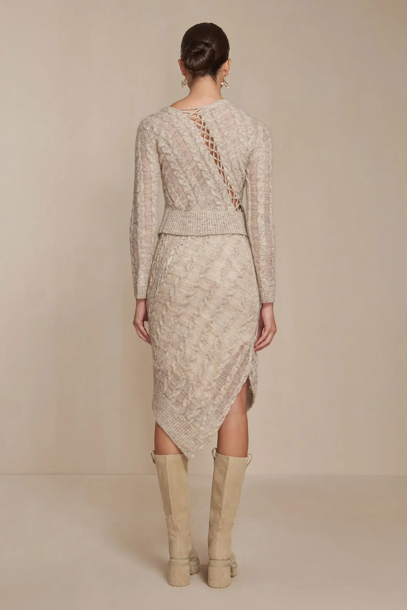 Sets|Tops>Cult Gaia GARNET KNIT TOP - Tawn Multi