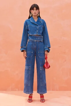 Outerwear>Cult Gaia GEORGIA JACKET - Indigo