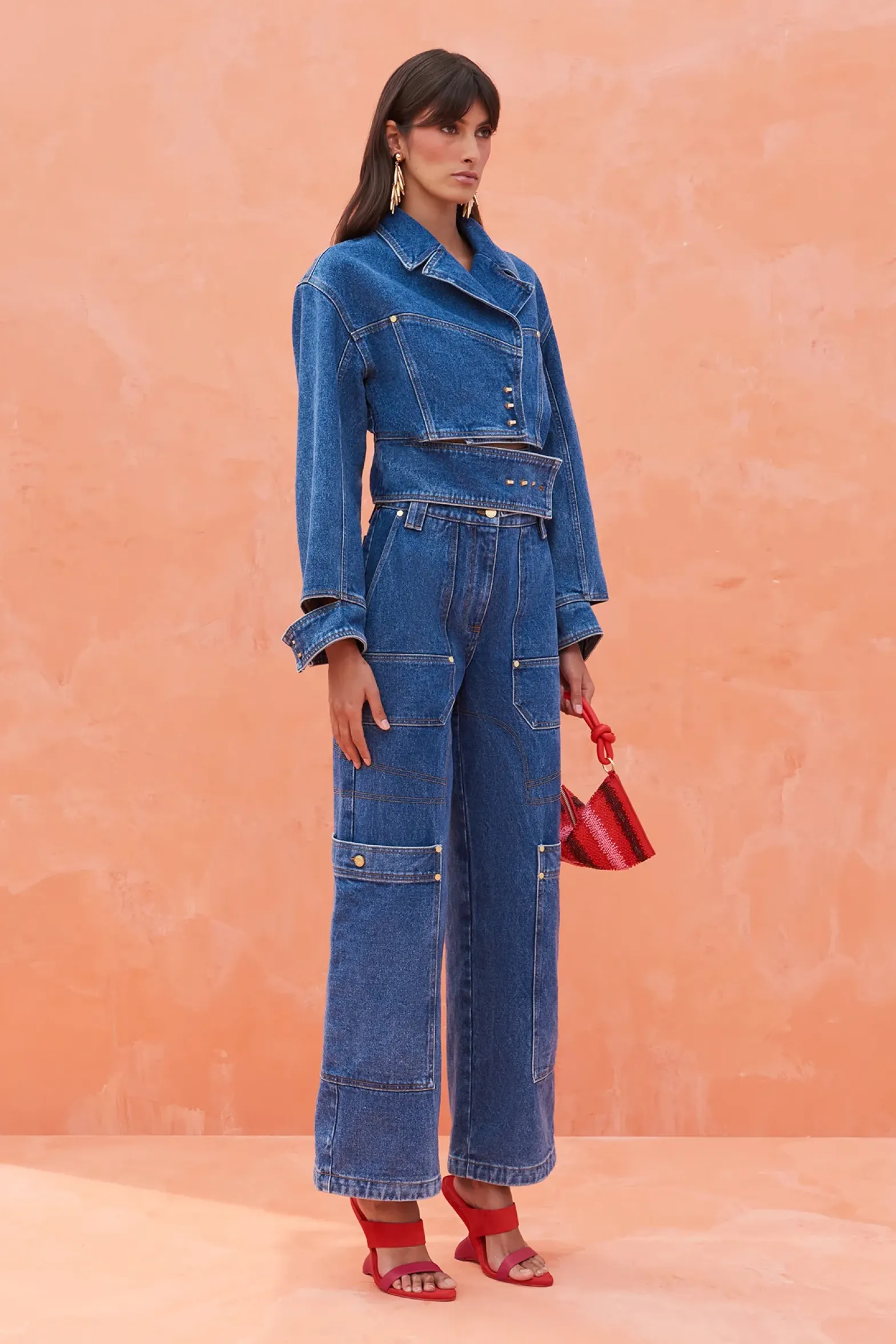 Outerwear>Cult Gaia GEORGIA JACKET - Indigo