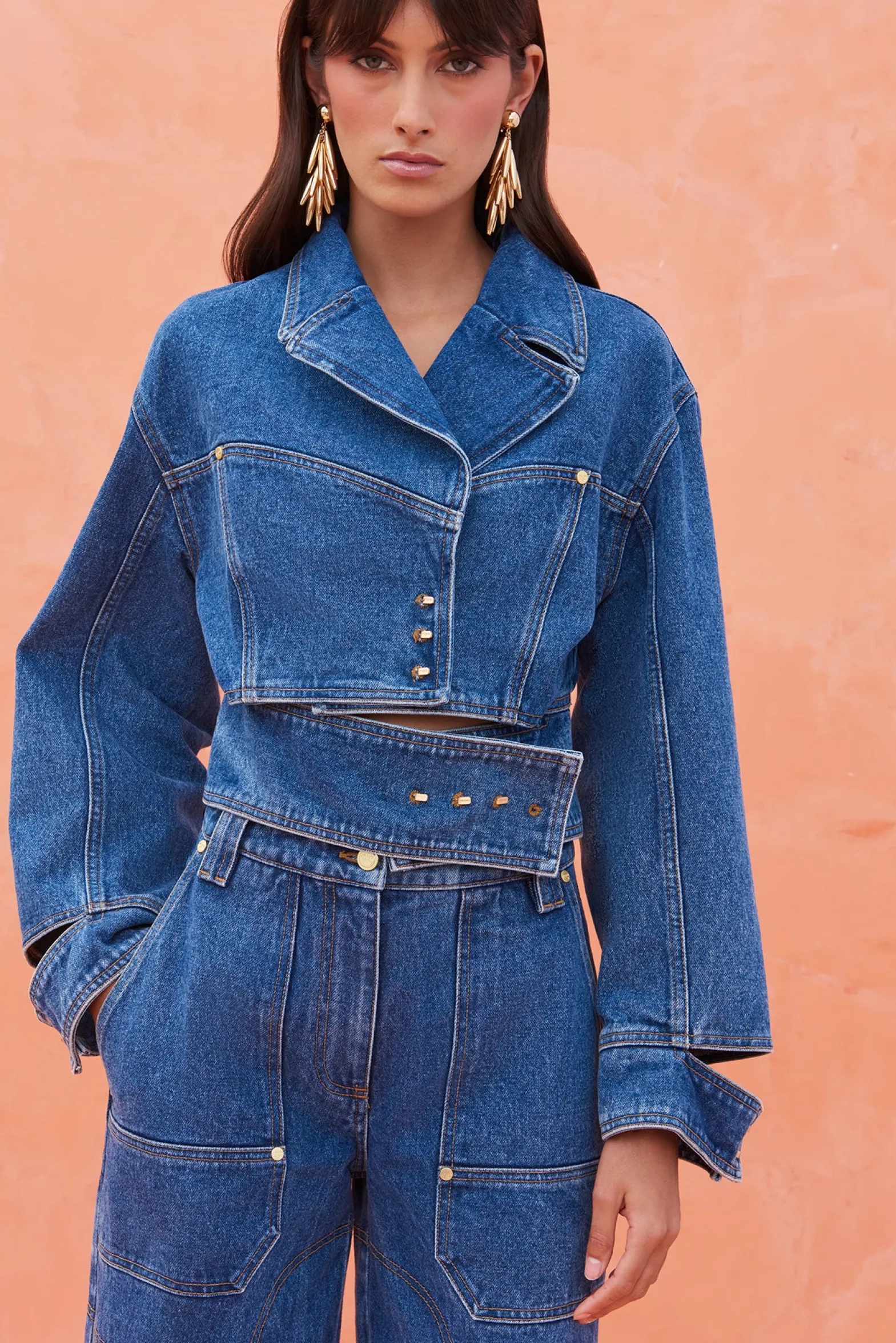 Outerwear>Cult Gaia GEORGIA JACKET - Indigo