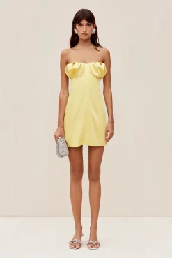 Dresses>Cult Gaia GIANA DRESS - Lemon Sorbet