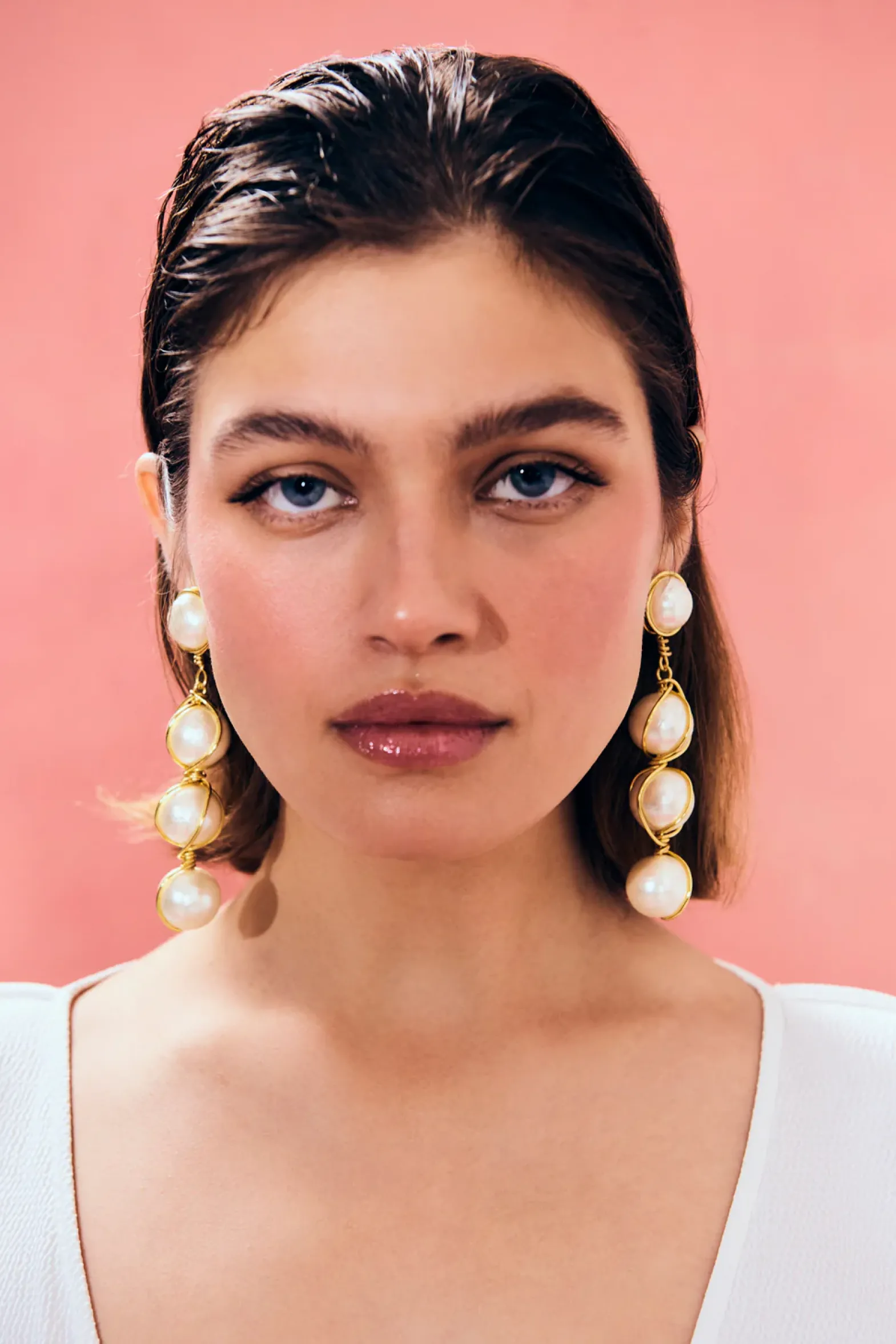 Earrings|Jewelry>Cult Gaia GIGA EARRING - Pearl