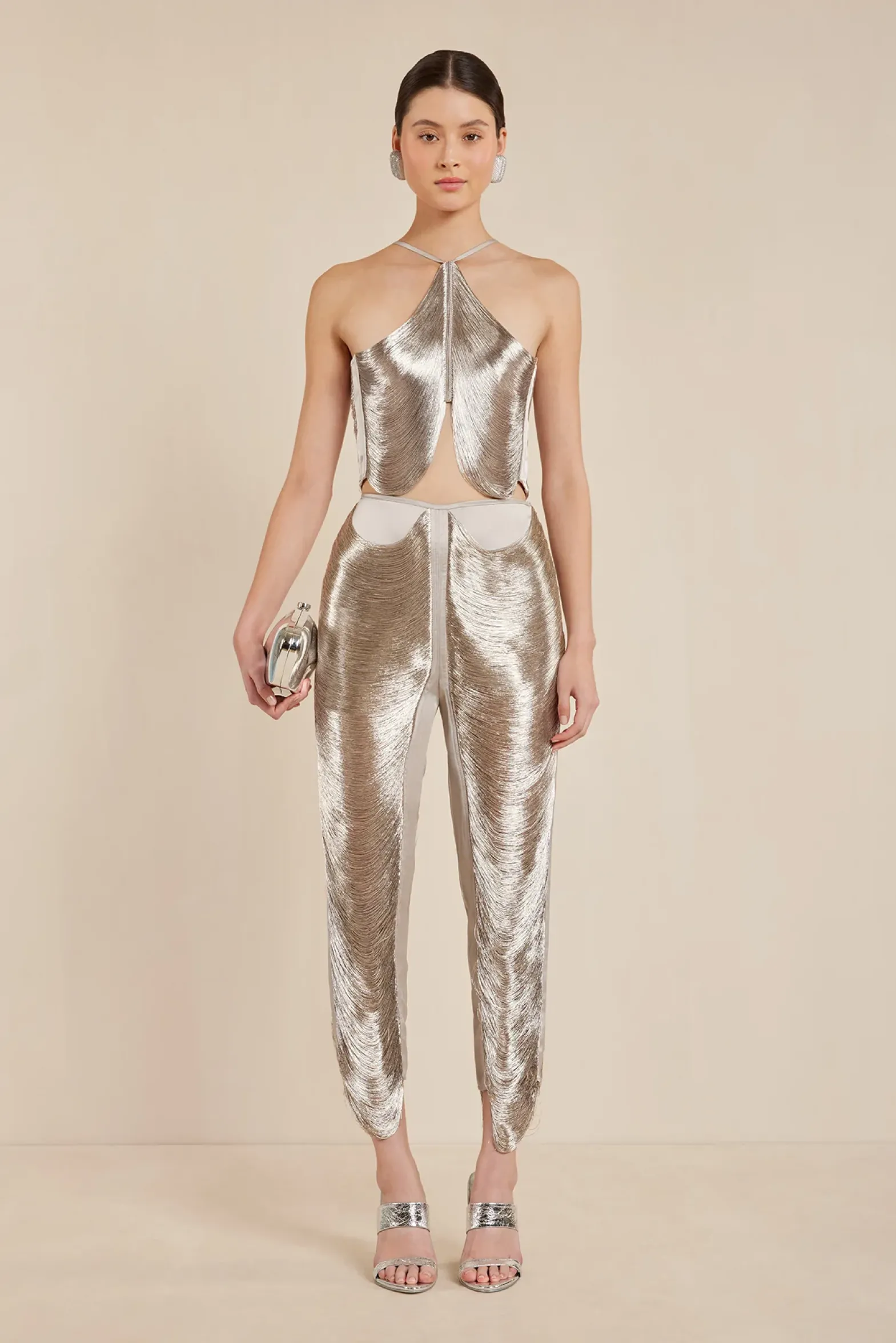 Bottoms>Cult Gaia ILLARIA PANT - Silver
