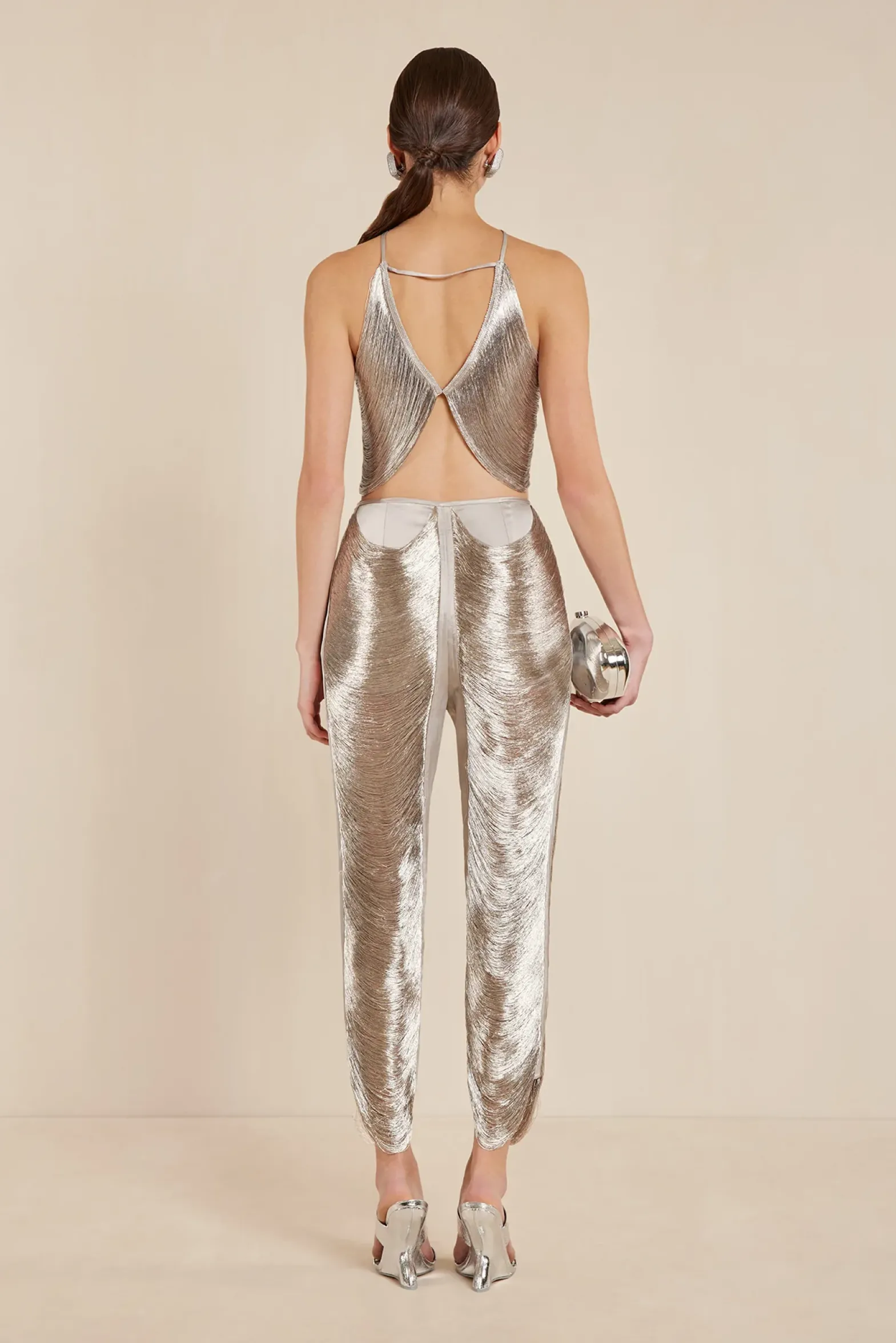 Bottoms>Cult Gaia ILLARIA PANT - Silver