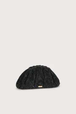 Clutches|Mini Bags>Cult Gaia JAALA MINI RHINESTONE CLUTCH - Black