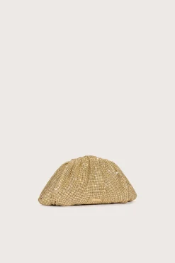 Mini Bags|Clutches>Cult Gaia JAALA MINI RHINESTONE CLUTCH - Light Gold