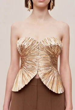 Tops>Cult Gaia JACE TOP - Gold