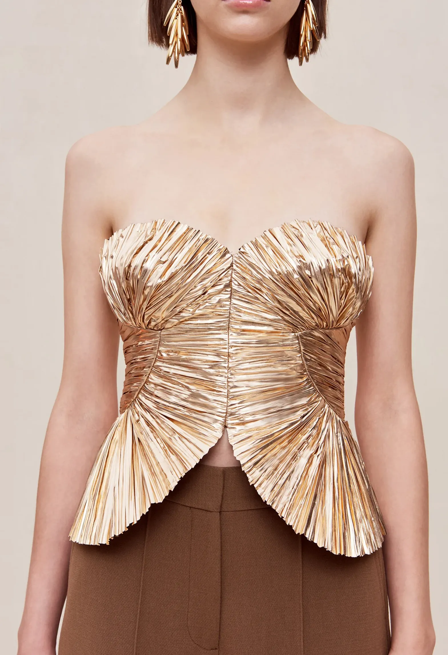 Tops>Cult Gaia JACE TOP - Gold