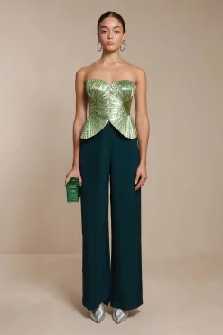 Tops>Cult Gaia JACE TOP - Spearmint Metallic