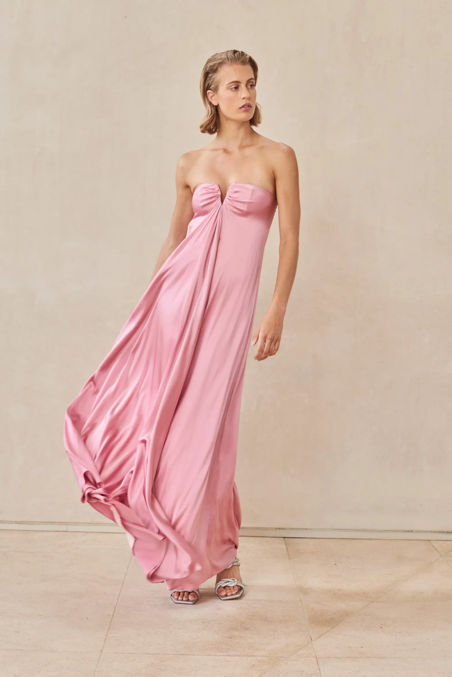 Gowns>Cult Gaia JANELLE GOWN - Shell Pink