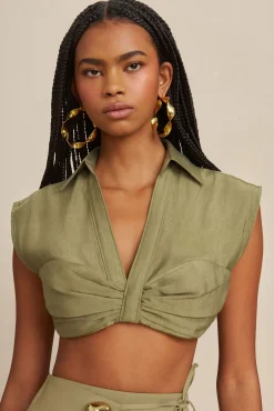 Tops>Cult Gaia JANETTE TOP - Tea