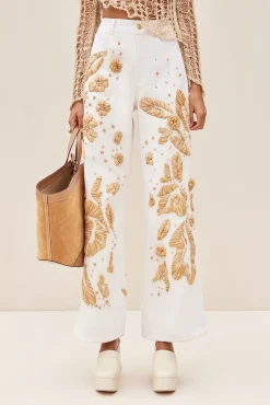 Bottoms>Cult Gaia JARLI PANT - Indu Ecru