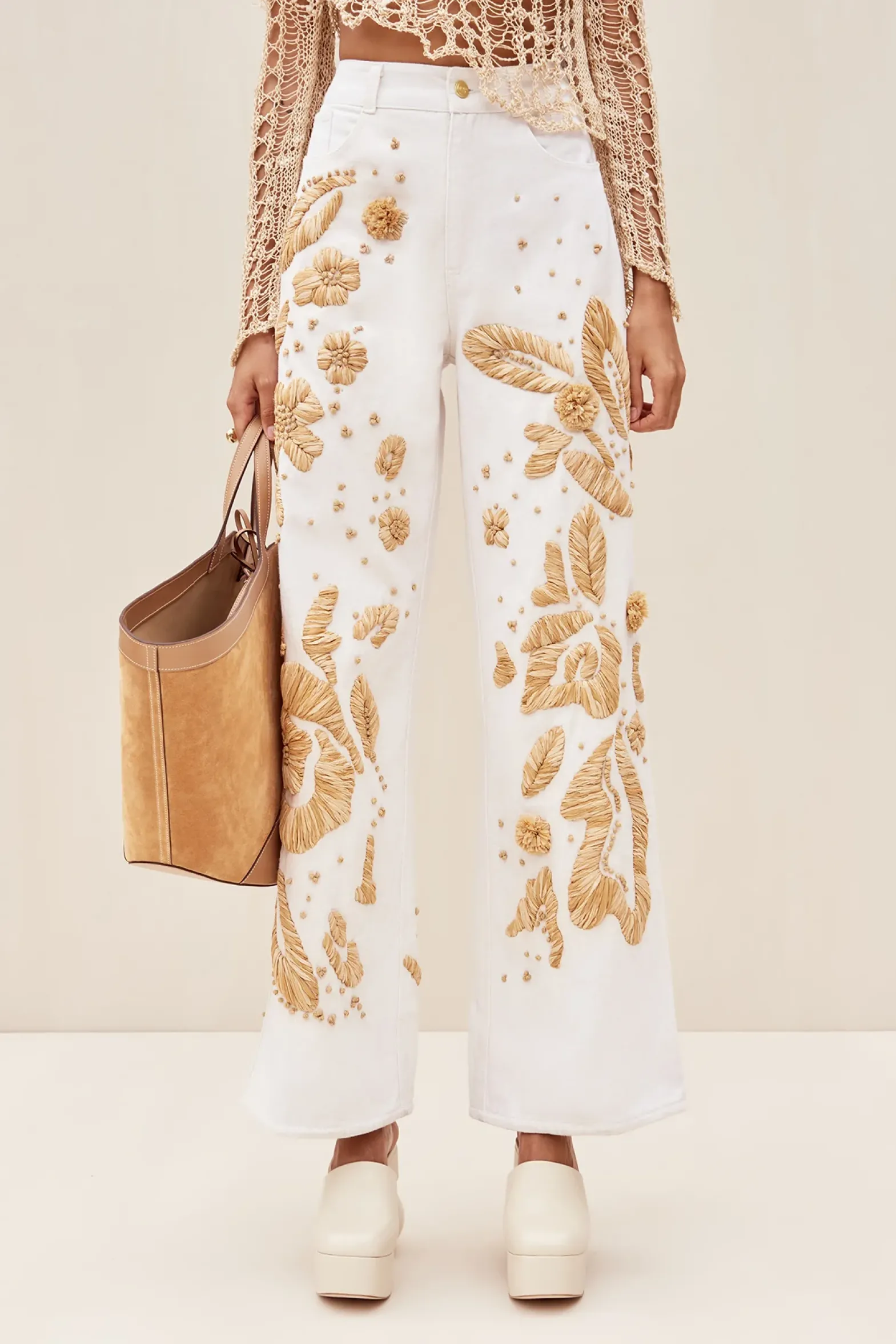 Bottoms>Cult Gaia JARLI PANT - Indu Ecru