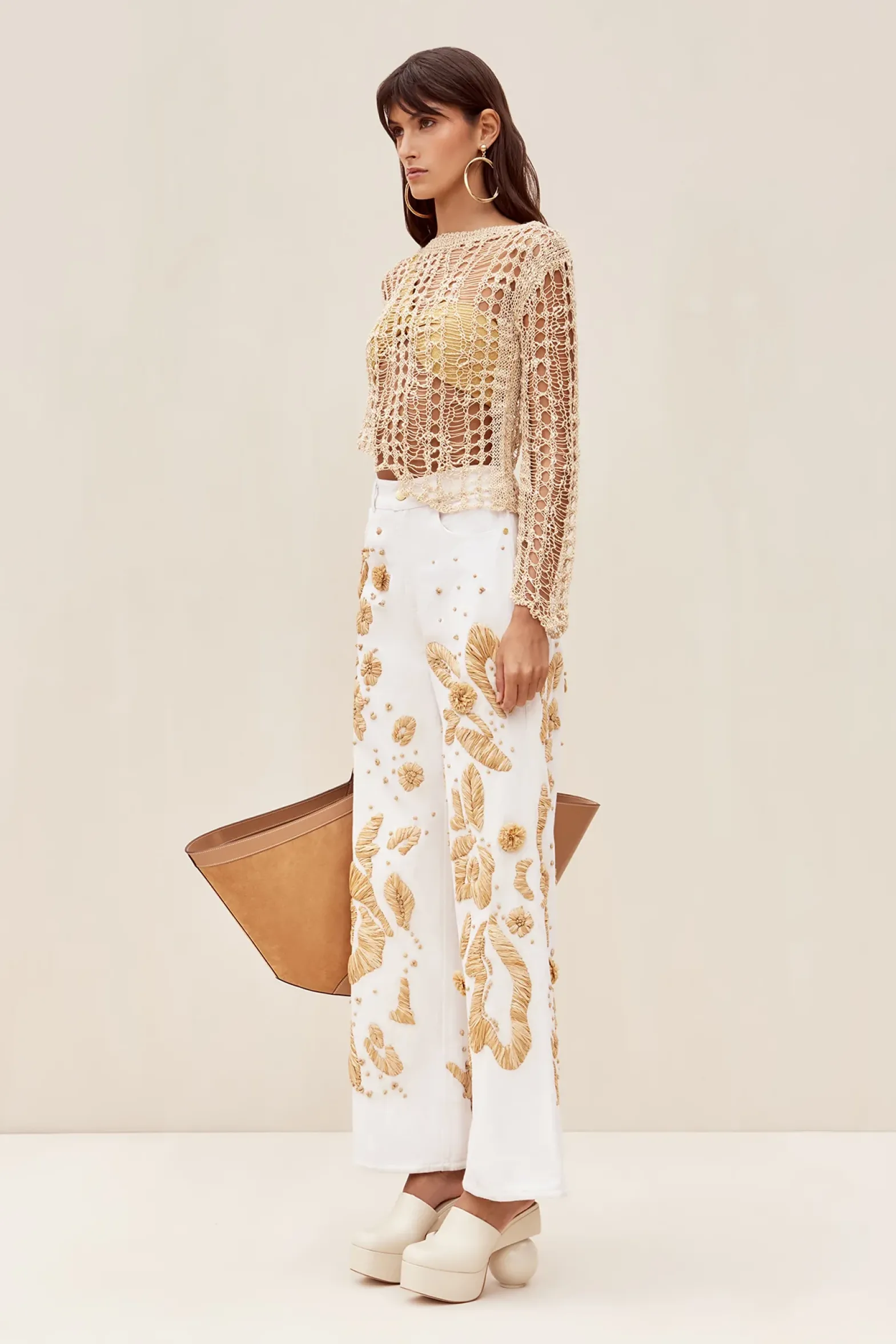 Bottoms>Cult Gaia JARLI PANT - Indu Ecru