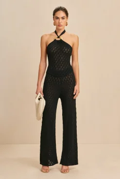 Sets|Bottoms>Cult Gaia JAYLA KNIT PANT - Black