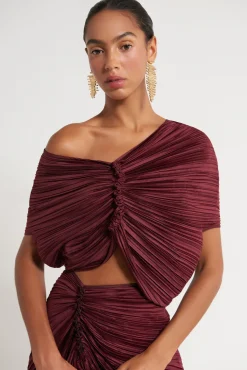 Sets|Tops>Cult Gaia JUNIPER TOP - Maroon Peak